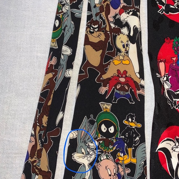 Vintage Silk Looney Tunes Character Ties Set - Picture 7 of 7